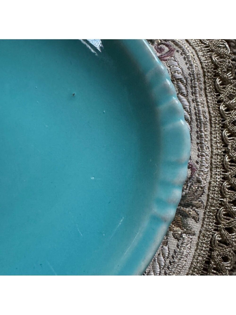 Vintage Caliente California Pottery Oval Plate – Turquoise - Picture 3 of 5